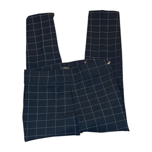 Ann Taylor Factory Black Grid-Patterned Pants Size M - Picture 4 of 14